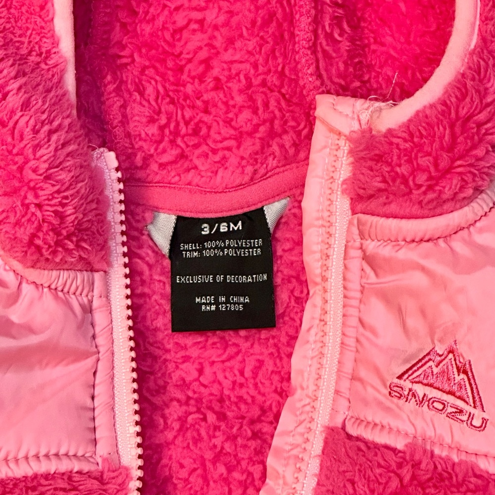 Snozu Pink Fleece Kids Footies - Picture 13 of 16